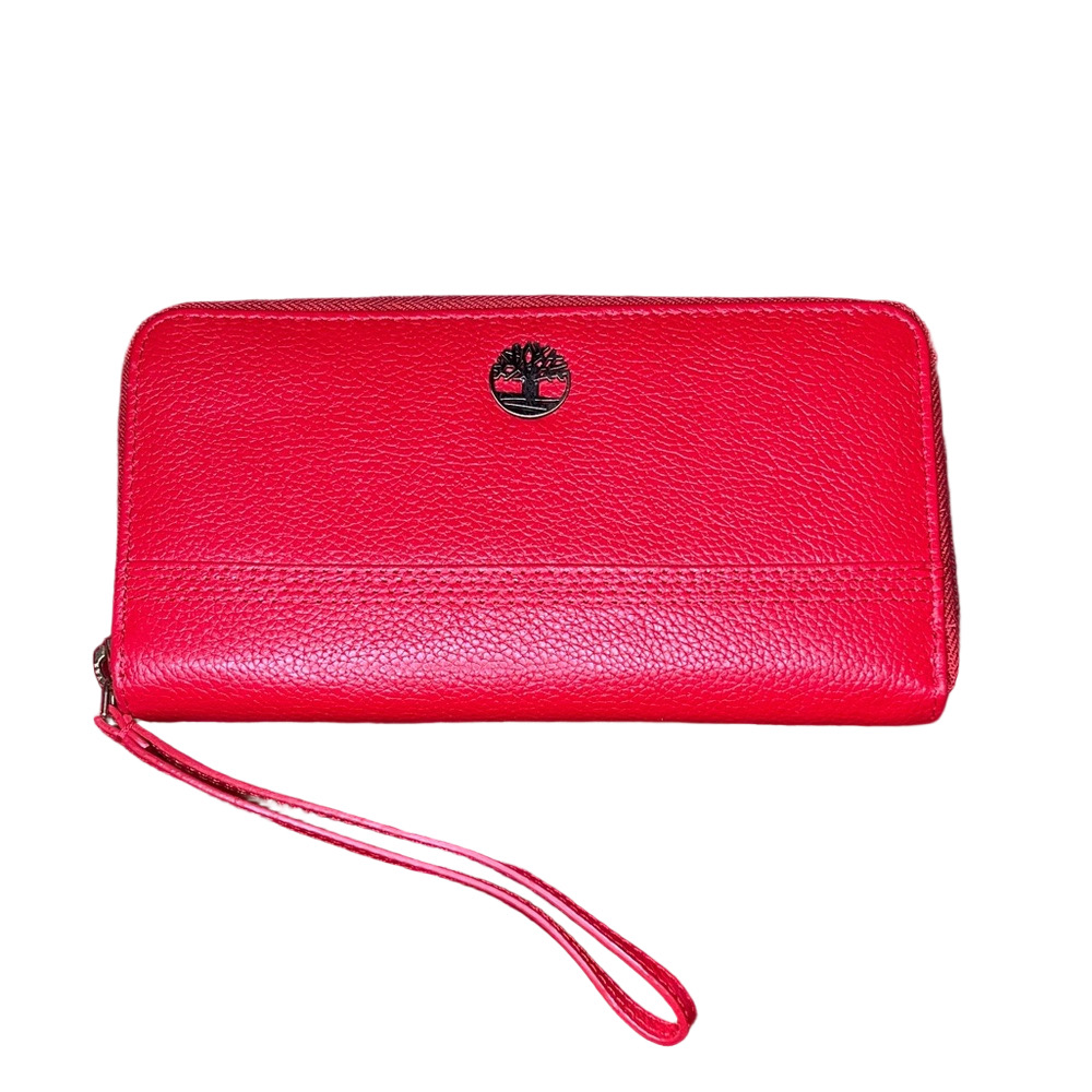 Timberland Women's Leather RFID Zip Around Wallet Clutch with Wristlet Strap